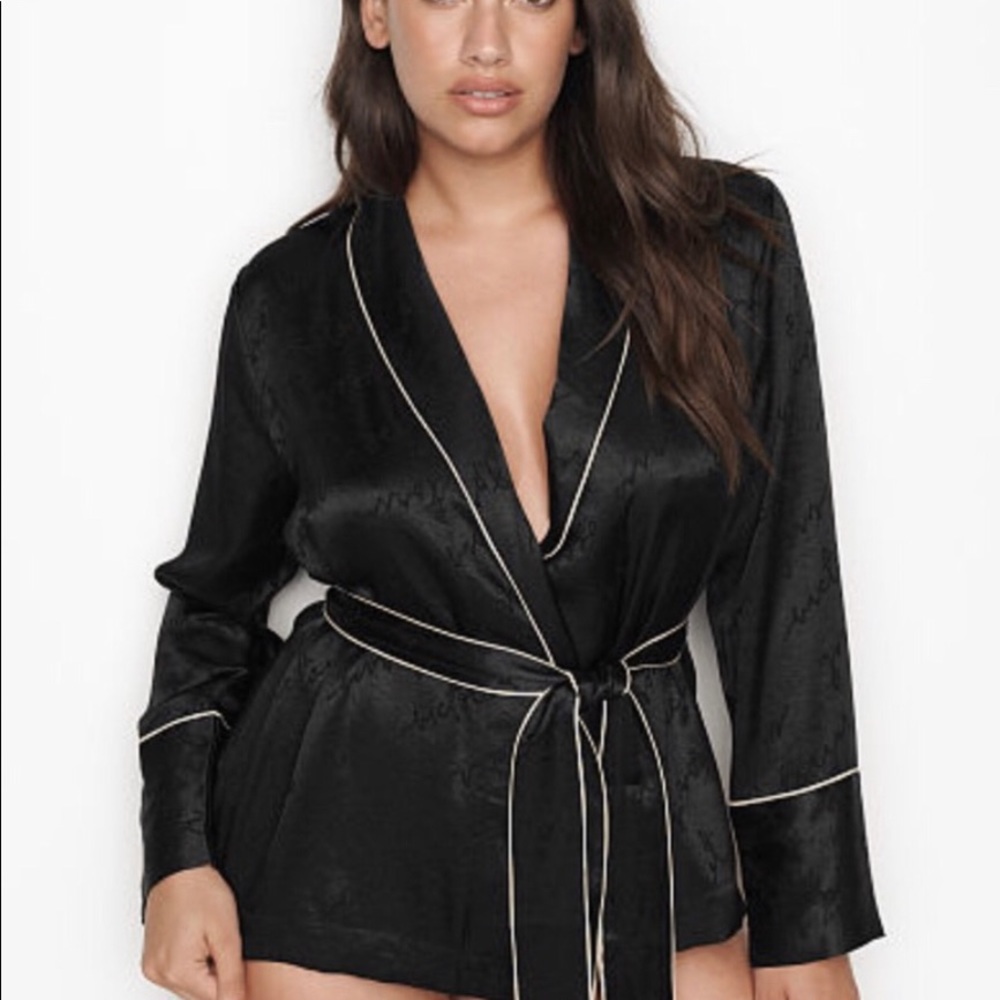 Victoria secret satin wrap top